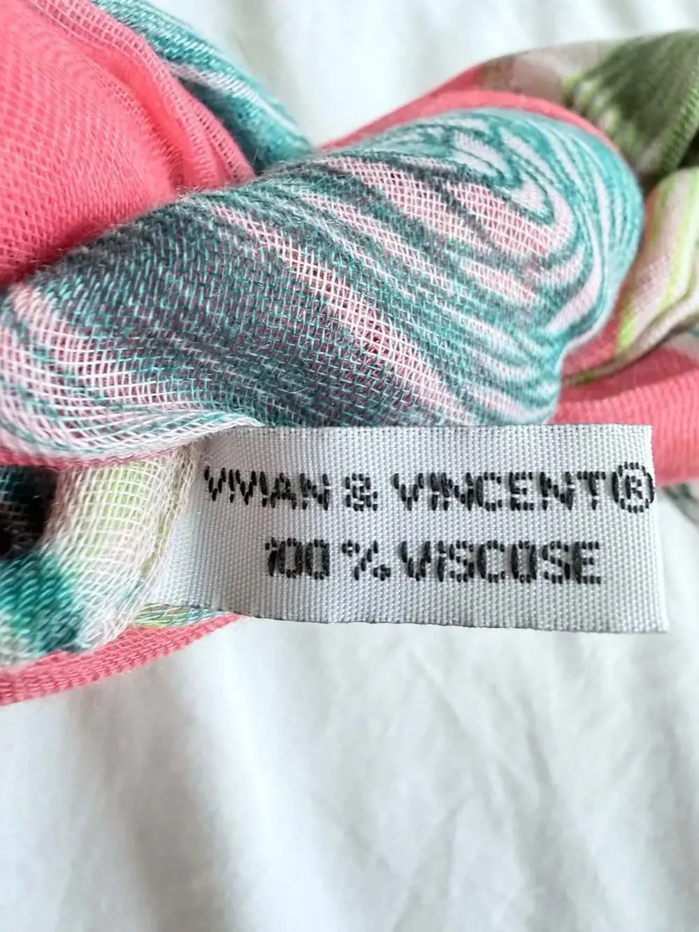 Vivian & Vincent Abstract Spiral Print Infinity Loop Scarf, 100% Viscose